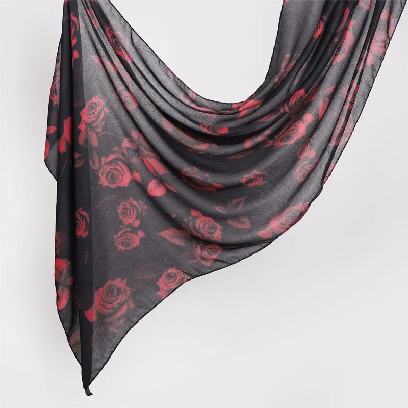 Leopard Printed Hijabs for Women Scarf Muslim Fashion Ombre Marble Watercolor Print Shawl Hijab Scarves Head Wrap for Women