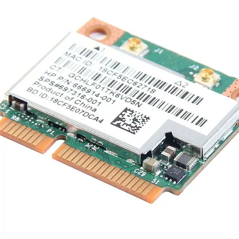SWXF BCM943228HMB WiFi Card Network Card Dual Band 300Mbps Bluetooth4.0 802.11A/B/G Mini PCI-E Laptop WLAN Adapter - view 4