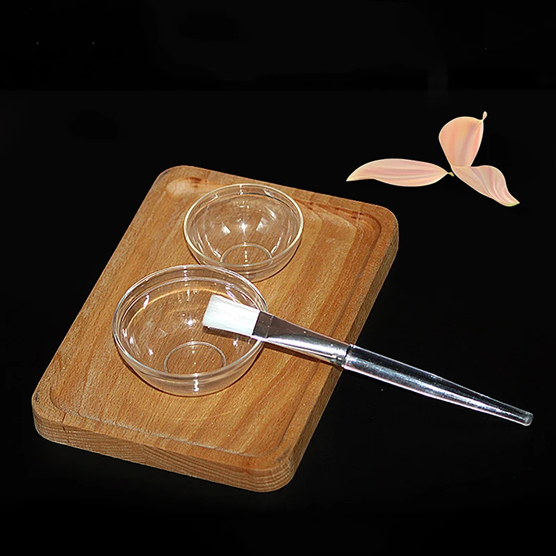 Kits de cepillos de tazón de aceite esencial para máscara, juegos de herramientas de mezcla de maquillaje facial, cuidado de la piel reutilizable, belleza duradera, artesanía DIY, acrílico transparente