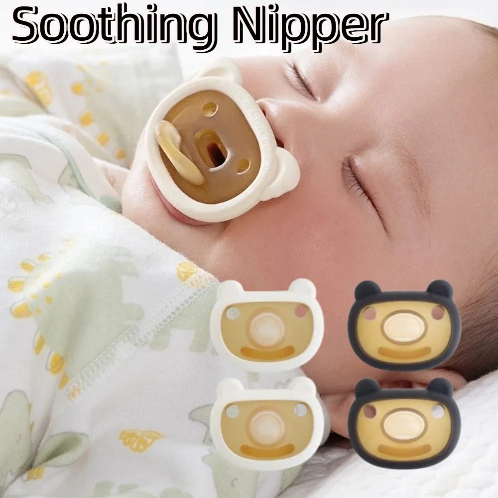 

2pcs Soft Touch Newborn Silicone Pacifier Cute Little Bear Breathable Baby Soother Breastmilk-like Anti Eating Hand