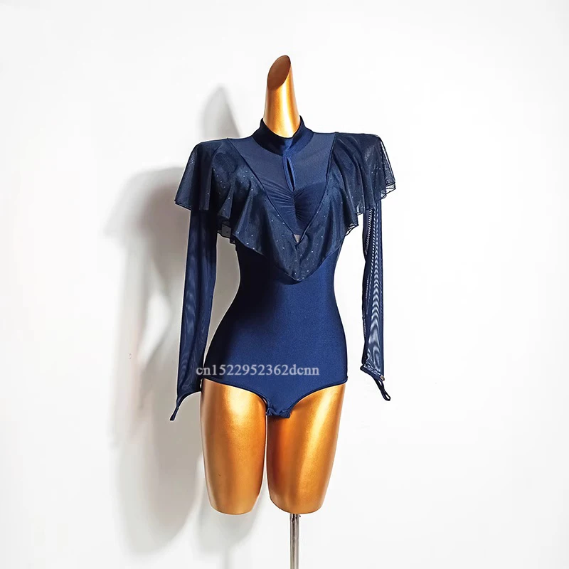 Bodysuit de dança de salão vestido de competição 3 cores padrão valsa tango flamenco traje para homens