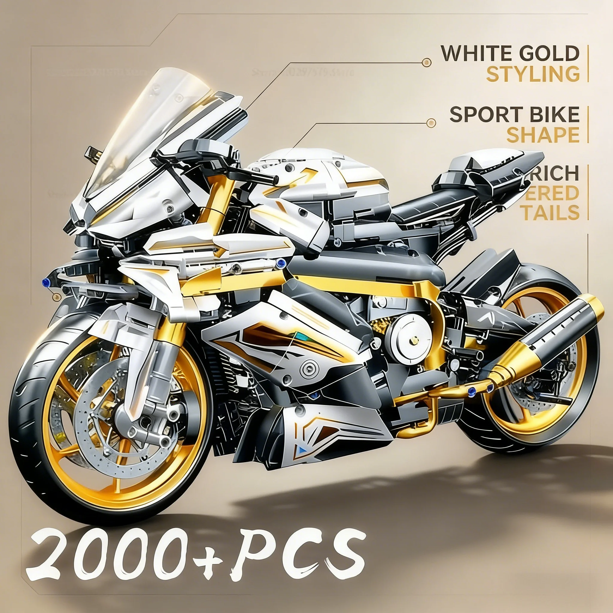 

New 1:5 Scale Building Block Motorcycle and Racing Car Set for Kids STEM Toys Desktop Decor Educational Gift for Boys and Girls