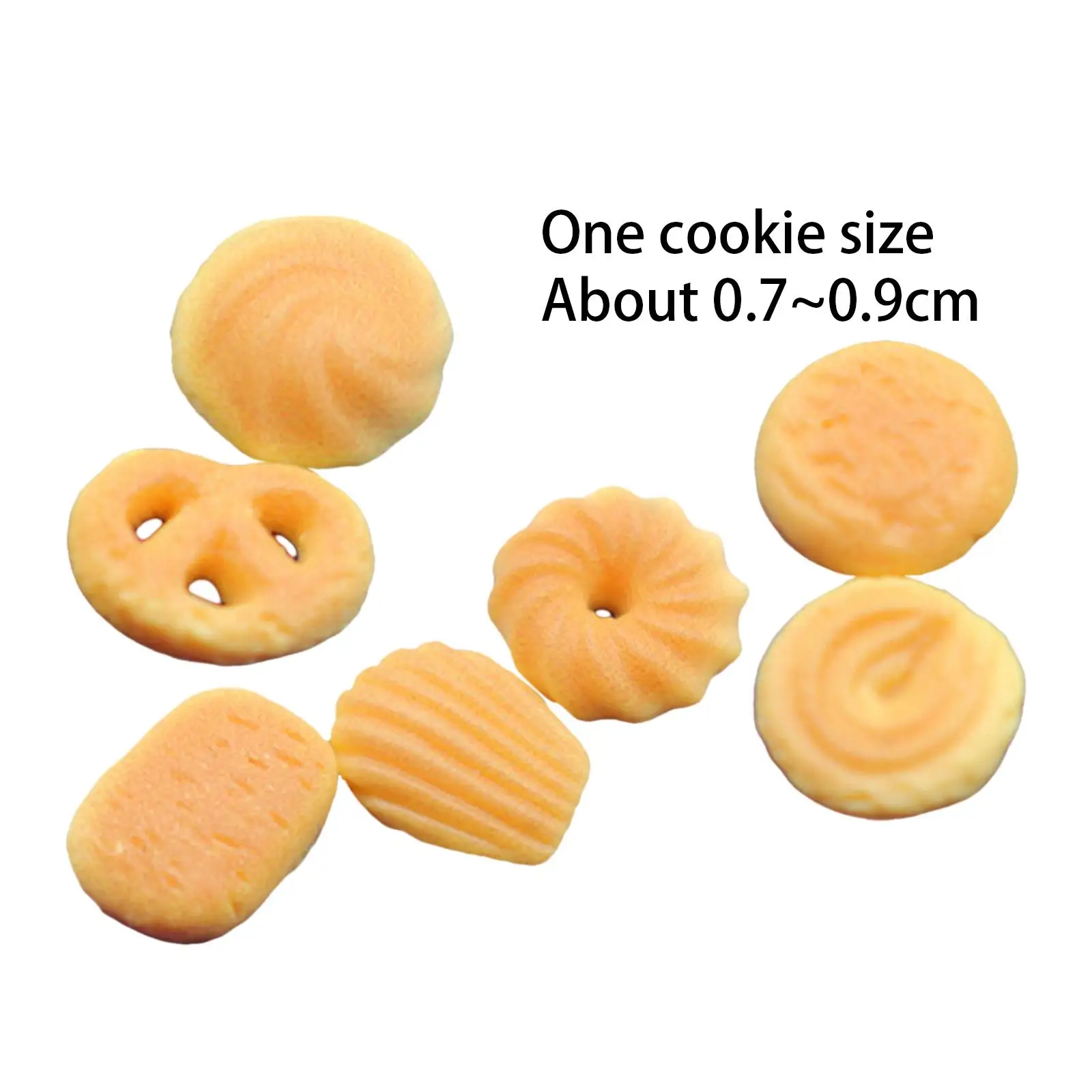 7x حلوى صغيرة بسكويت صغير دمية مصغرة ألعاب المطبخ الكوكيز لبيت الدمى
