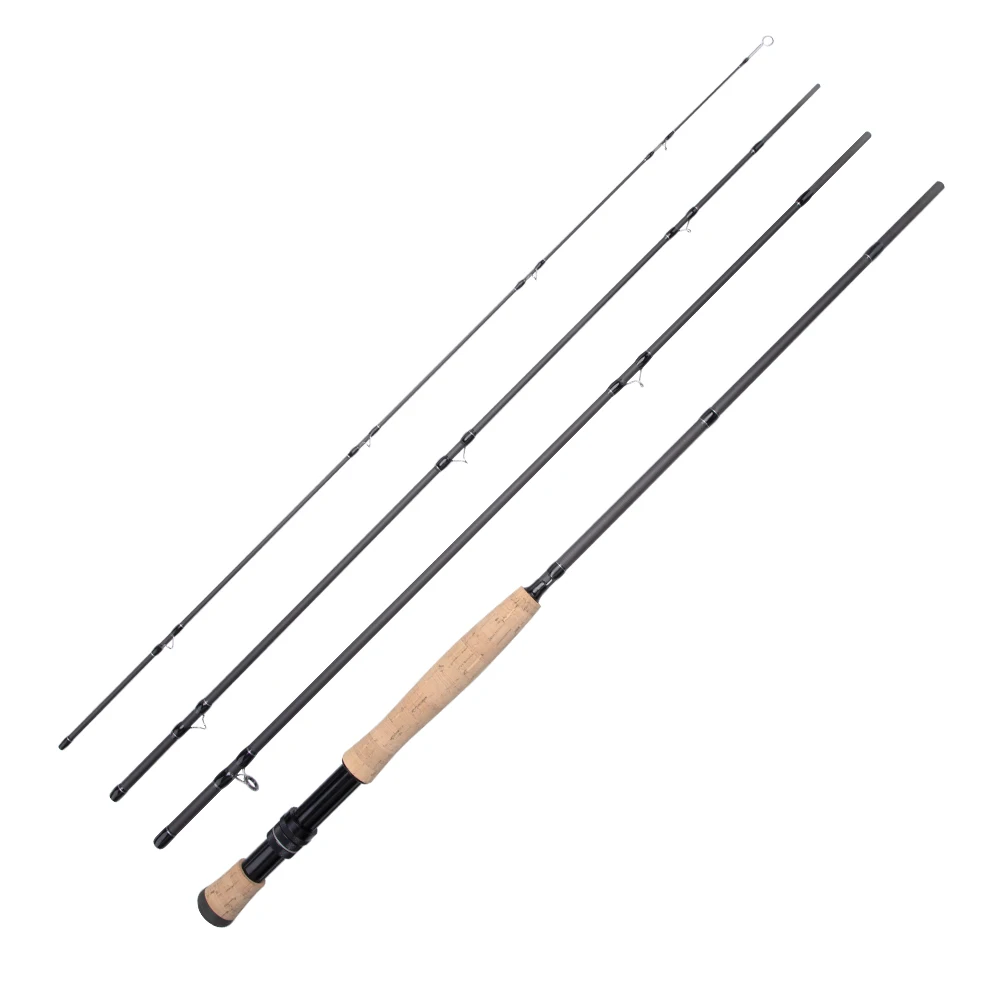 FISHINGFANS Lachsfischrute 9FT 2,7M 5/6 # Korkgriff 4-teilige Fliegenrute aus Kohlefaser für See und Fluss 36T – Detail 6