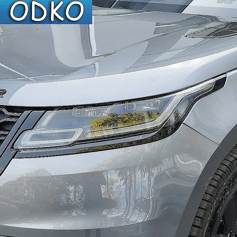 Car Headlight Tint Smoked Black Protective Film TPU Stickers For Range Rover Velar 2017-Present Accessories Anti-Scratch Repair