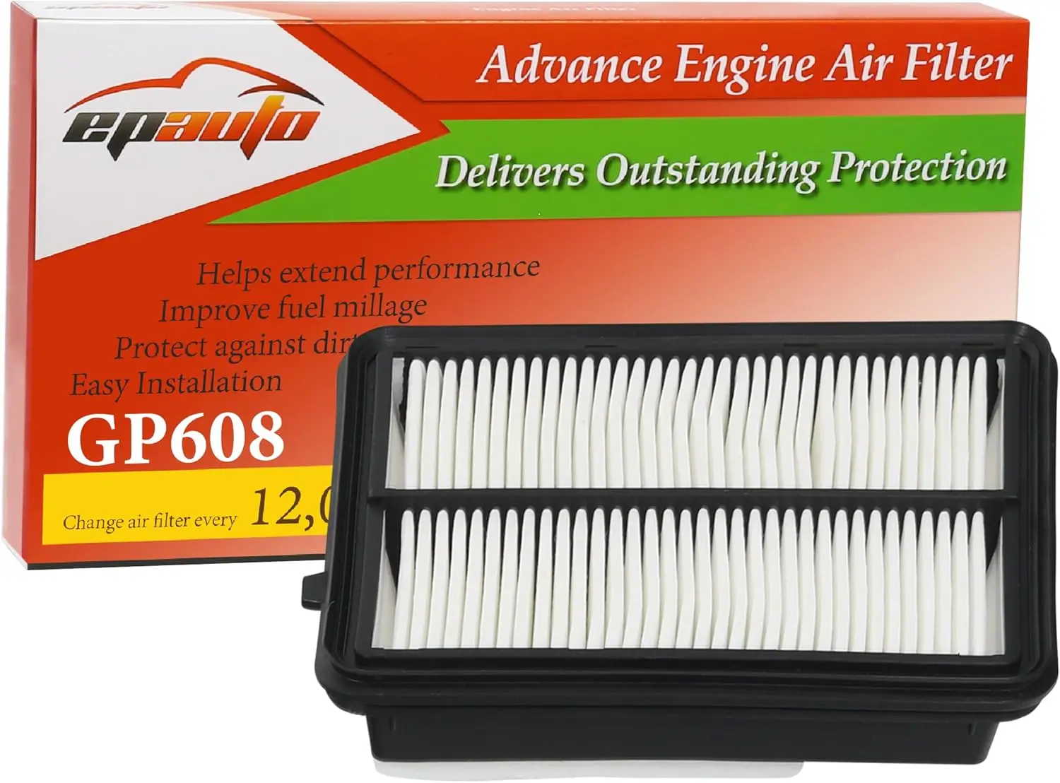 

GP608 (16546-5RB1A) Воздушный фильтр двигателя, замена для Nissan Kicks (2018–2024), Versa (2020–2025) — жесткий панельный фильтр для Impr