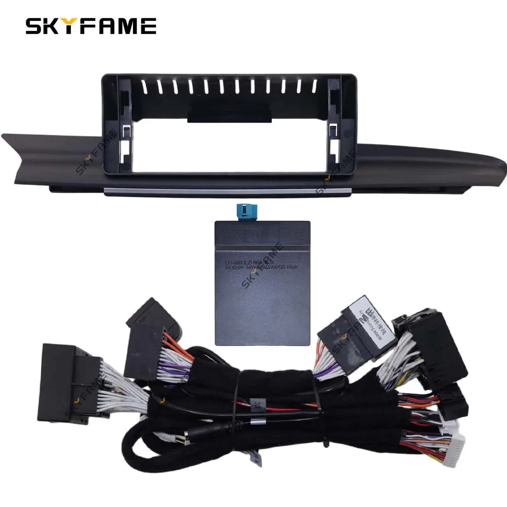 SKYFAME 12.3 Inch Car Frame Fascia Adapter Canbus Box Android Radio Dash Fitting Panel Kit For Audi A6 C7 A6L A7