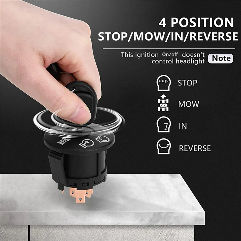 Ignition Switch 4 Position with Key for Riding Lawn Mower Tractor 193350 532193350