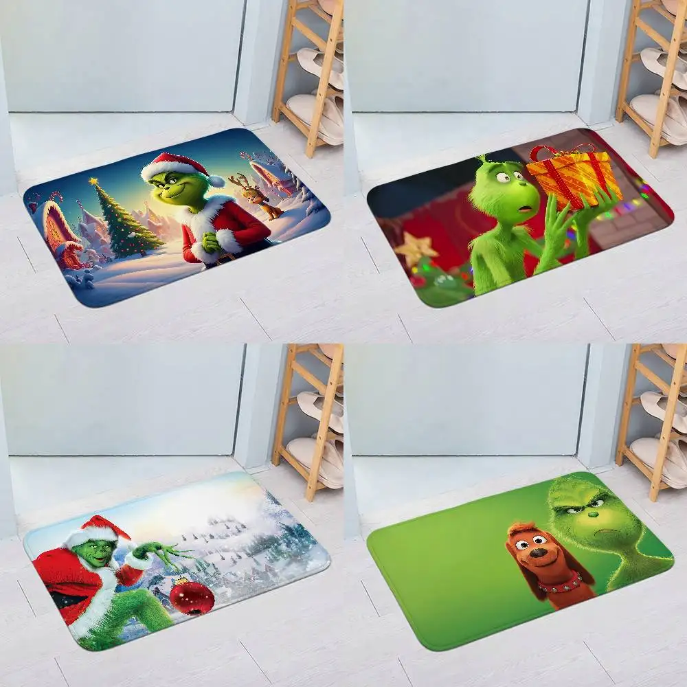 Cartoon The-I-GrinchS Floor Mats Home Laundry Rug Carpet For Living Room Decor Lounge Area Anti-slip Foot Mat Entrance Doormat