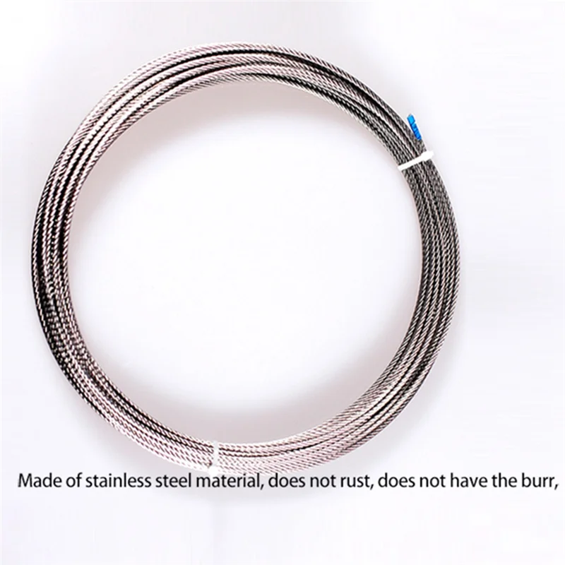 1.5Mm Diameter 7X7 Structure Of 304 Stainless Steel Wire Rope Alambra Cable Softer Fishing Lifting Electric Load-Bearing Rope