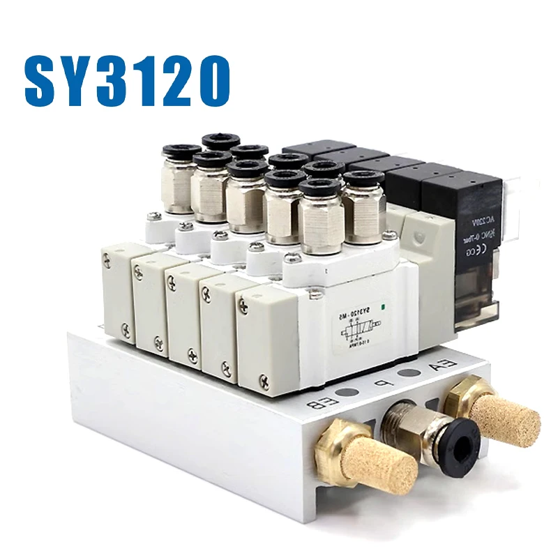 SY3120 Multi-way Combination  Cylinder Control Valve SY3120-5LZD-M5 SY3120-6LZD-M5 Manifold