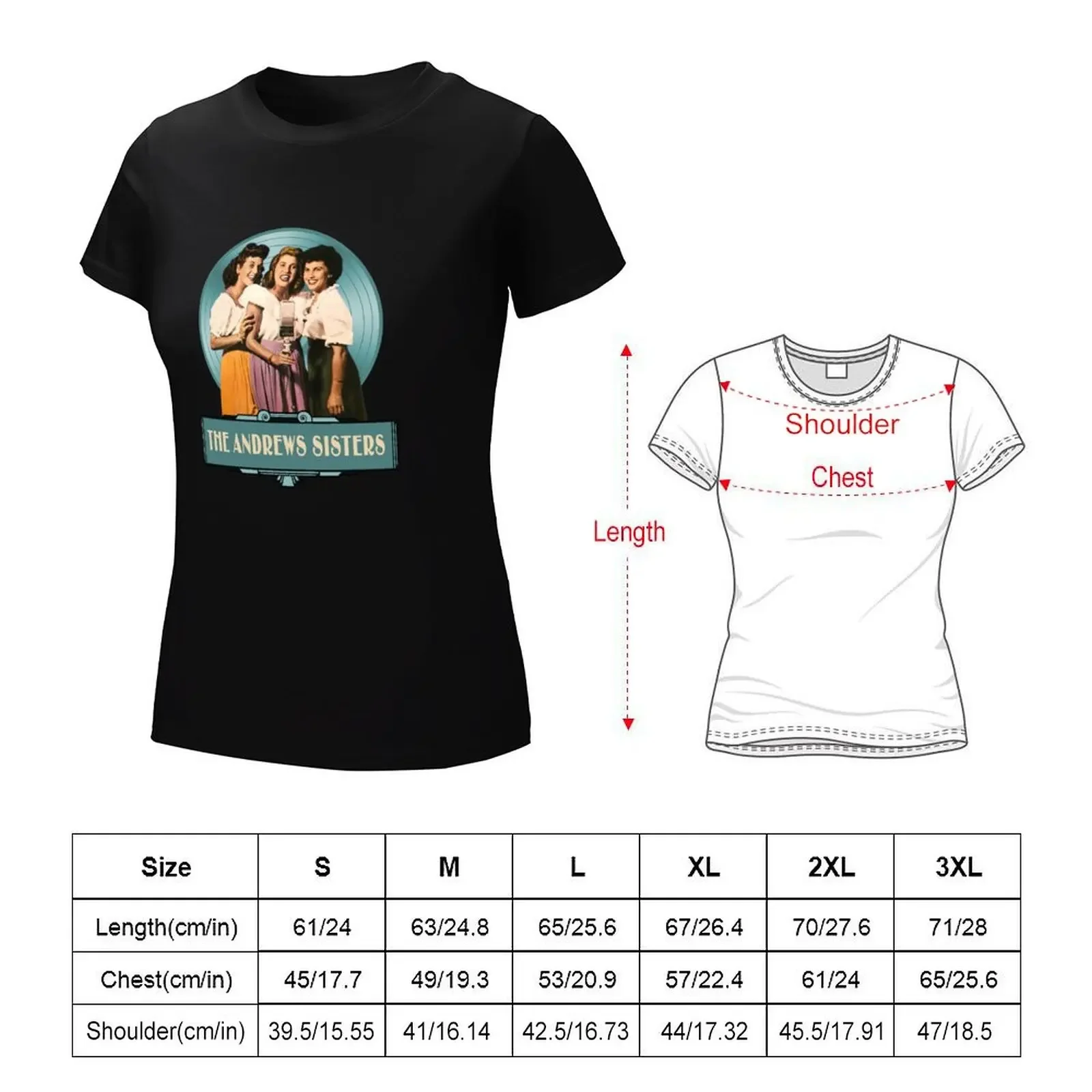 The Andrews Sisters - The Good Old Days T-shirt kawaii clothes summer tops vintage clothes t-shirt dress for Women sexy