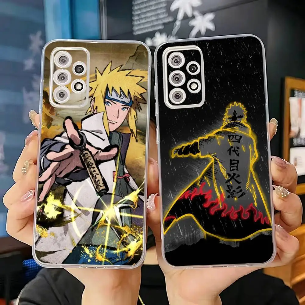 Anime Boy Minato Namikaze Transparent Soft Silicone Phone Case For Samsung S25 S24 S23 S22 S21 Plus