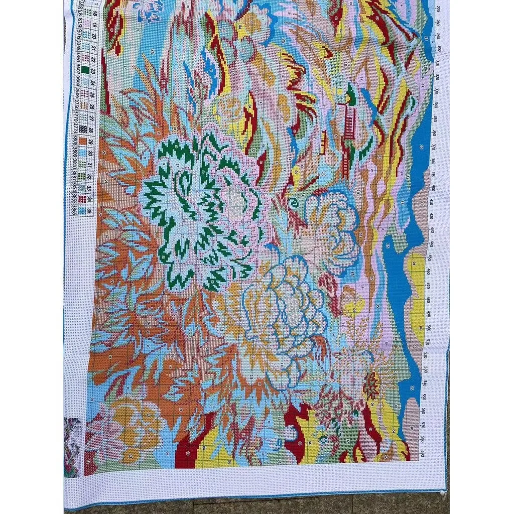 9ct 180X75CM Peony Mountains E - đánh giá và giá Embroidery Kit