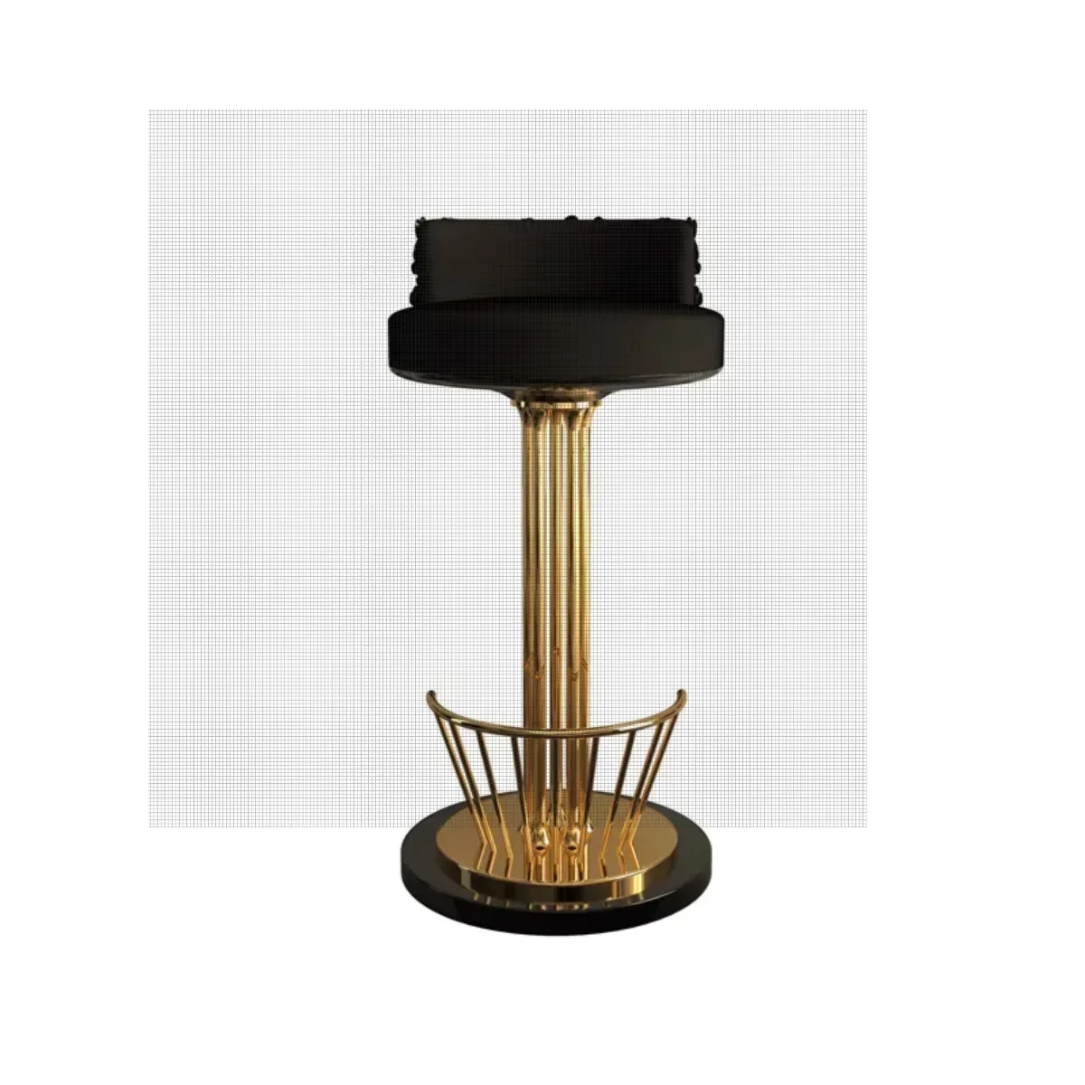 Fashion gold stainless steel leather high bar chair bar stools