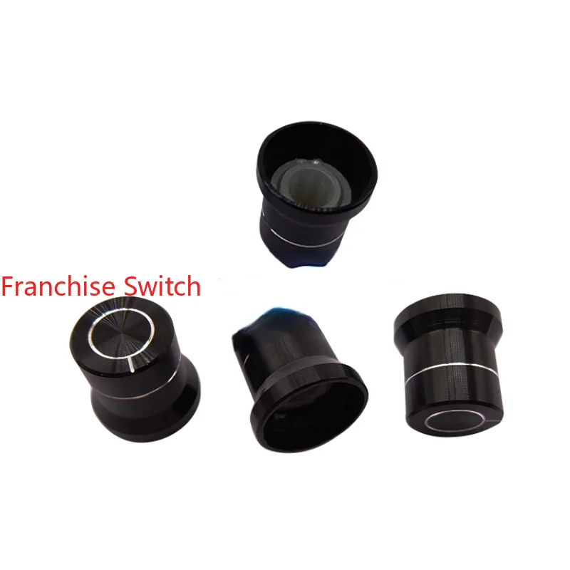 10PCS Black High-grade Aluminum Alloy Knob Cap Diaphragm 15-12x15MM Potentiometer Encoder Switch  Spline