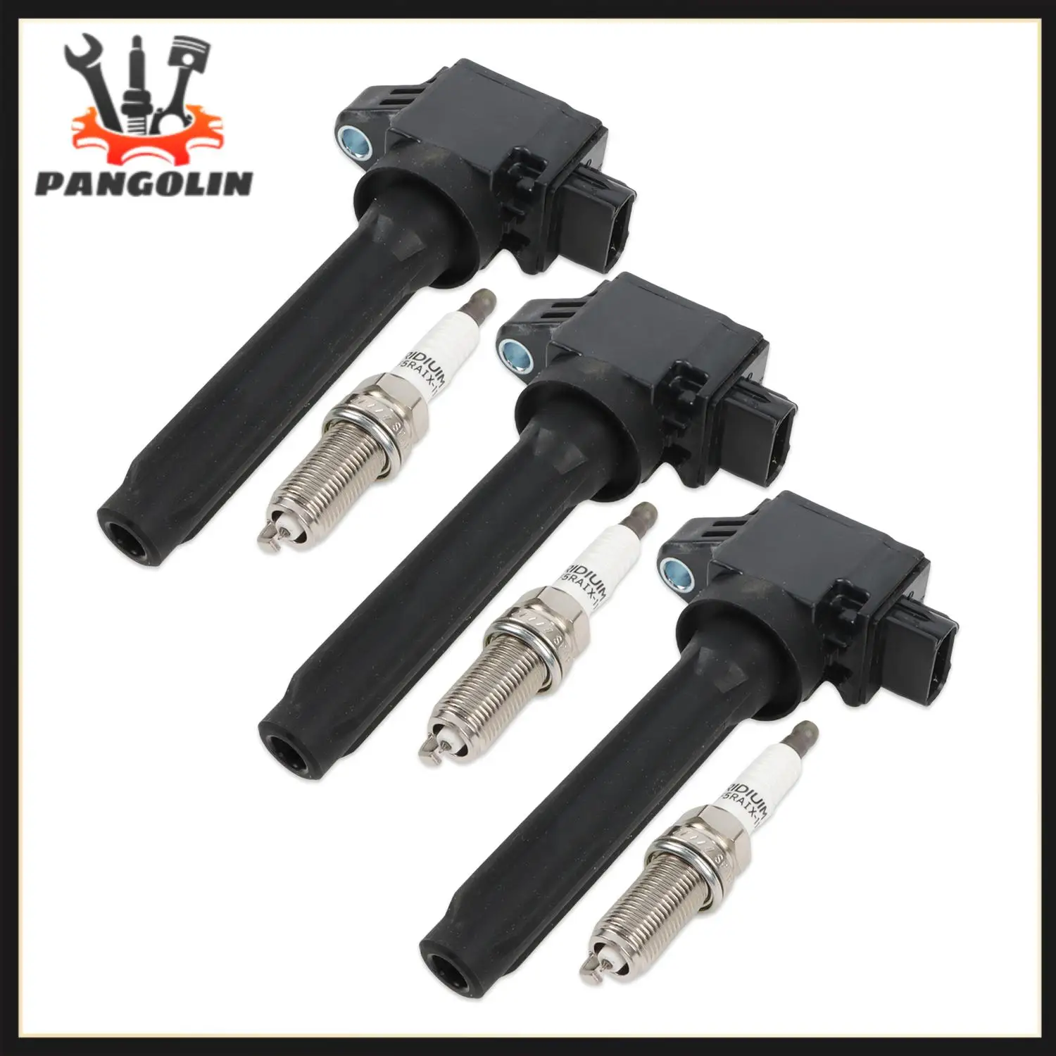 3pcs ignition coils+3pcs Iridium Spark Plugs for Mitsubishi Mirage 2014-2015 UF815+5018 Ignition System Ignition Coil Wear Part