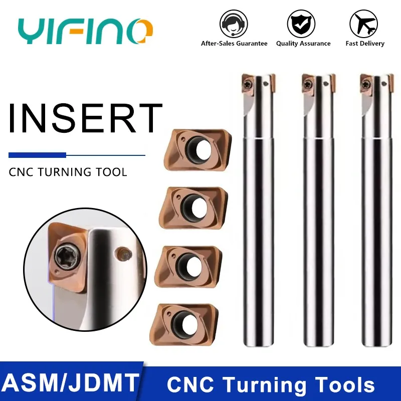 YIFINO Fast Forward Feed Milling Insert Milling Rod ASM Small Diameter D8/10/11/12/13/14/16 JDMT0702