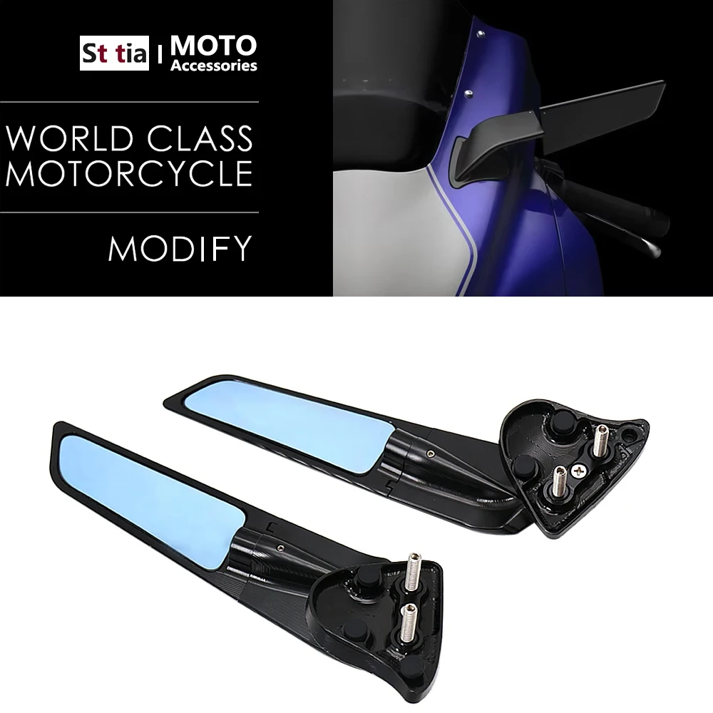 

Motorcycle Mirror Modified Wind Wing Adjustable Rotating Rearview Mirror Accessories For YAMAHA YZFR1 YZF R1 2020 2021 2022