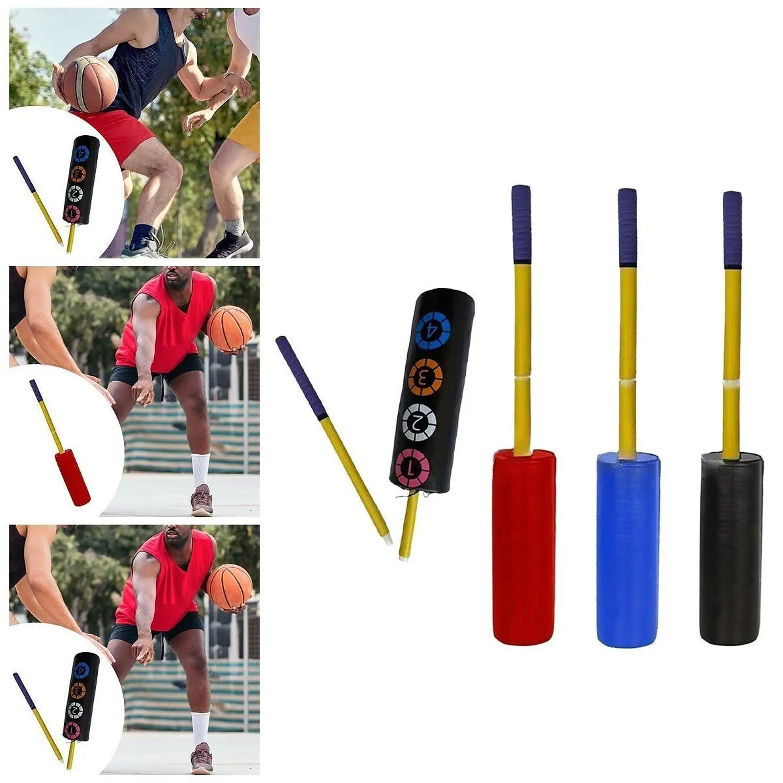 Equipamento de treinamento de basquete portátil com controle de bola de proteção de bloqueio acolchoado