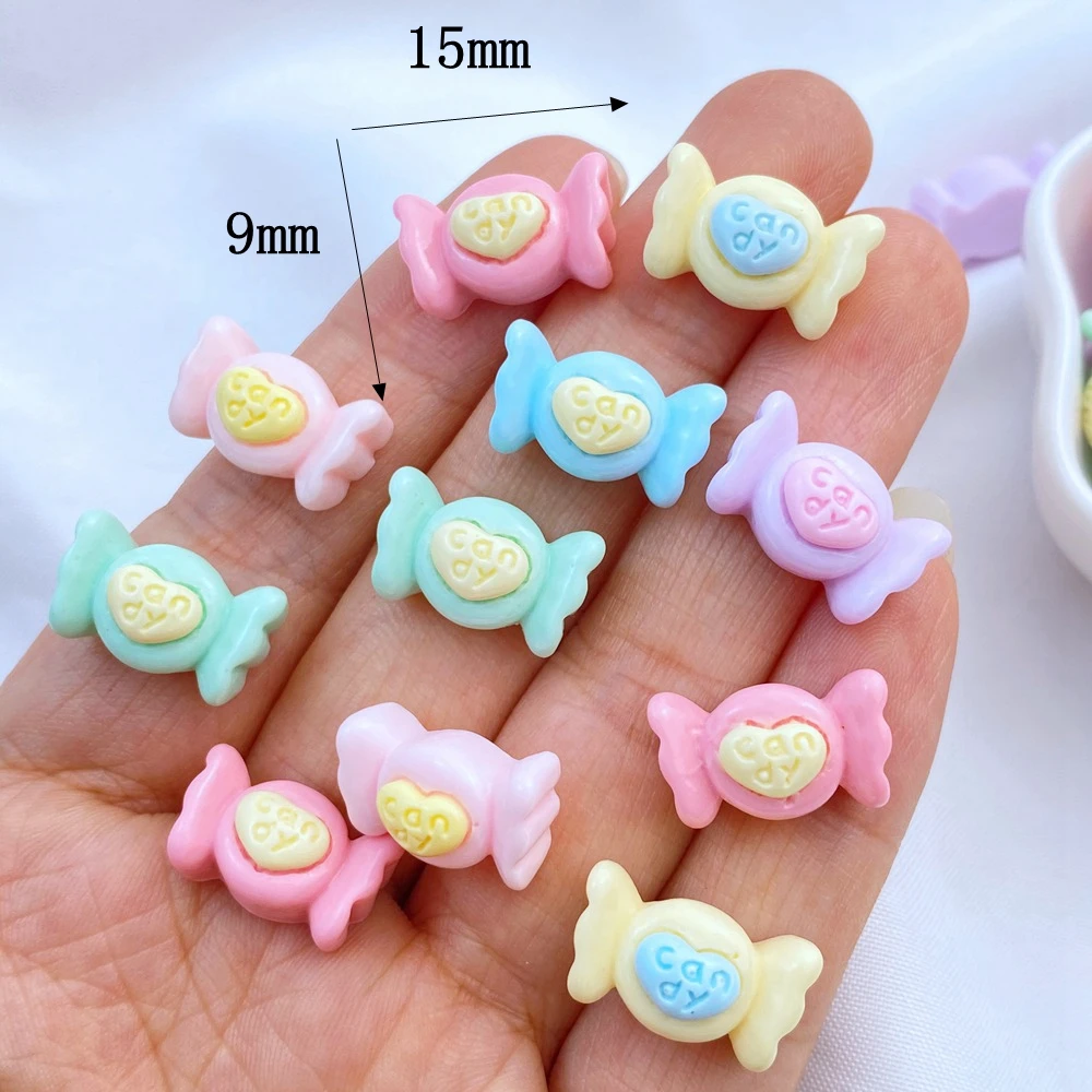 Resin 3D Sweet Colorful Dot Candy Flatback Cabochon Simulation Foods 30pcs Scrapbook Crafts DIY Accessory Decor Figurines