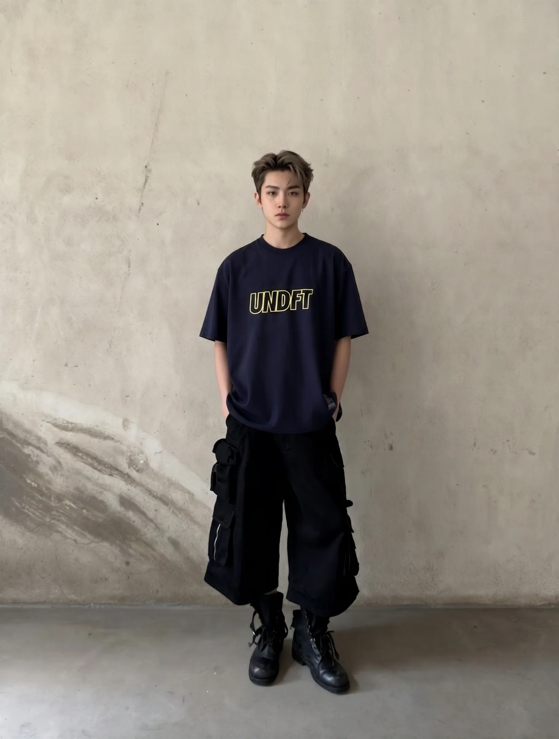 

Ha7MS American Retro Logo Short Sleeve T-Shirt Breathable Basic Loose Streetwear Summer Top for Couples Five Bar Design