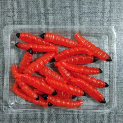 SWOLFY 20PCS Soft Fishing Lure Worms esche in Silicone 0.45g/30mm esche artificiali Jigging Wobblers Bass Carp Pesca attrezzatura da Pesca