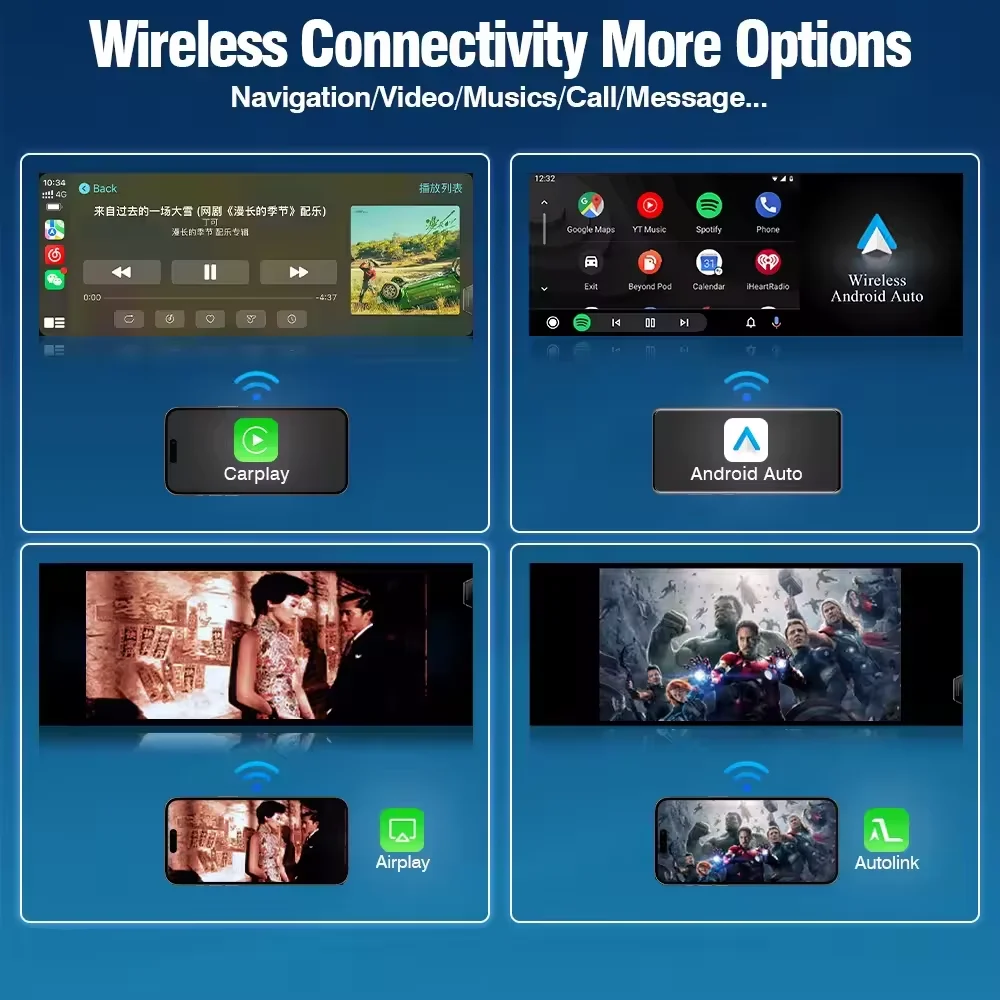 BONROAD Wireless Carplay Android Auto Decoder لمرسيدس بنز NTG4.0 GLK W207 E كوبيه W212 E Class W204 C Class SLK MirrorLink #3