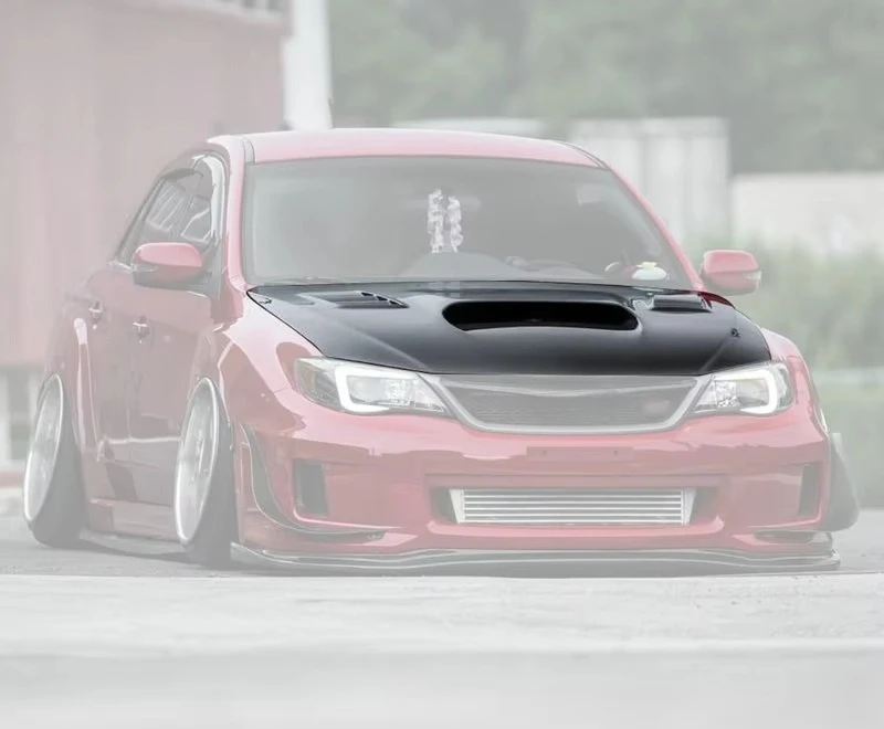 For Subaru Impreza 2008 GRB STI Carbon Fiber CS Style Hood Bonnet