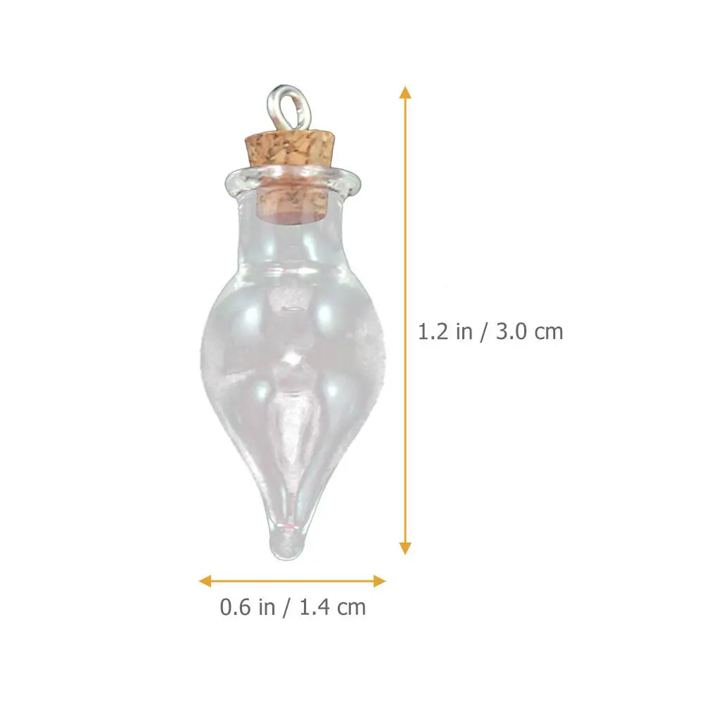 32Pcs Teardrop Shaped Mini Glass Bottles with Cork Stoppers Transparent Storage Craft Bottles for Sand Art DIY Wedding Gifts