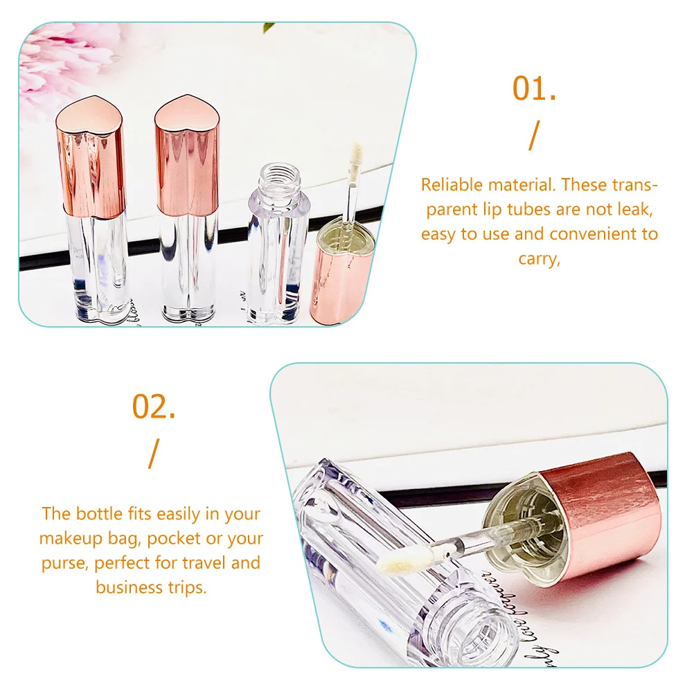 4 stuks lipglossbuizen transparant leeg hervulbare lippenstiftcontainers met toverstaf DIY lippenbalsemhouders draagbare flessen