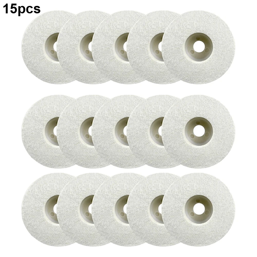 Easy to Use Wool Polishing Pads for Stainless Steel Copper Marble 4 Inch Compatible with 100 Type Angle Grinders