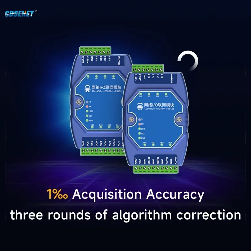 Ethernet I/O Mạng Module Chuyển Đổi Giá Trị Mua Lại Điều Khiển ModBus 4DI + 4DO CDSENET ME31-AXAX4040 RS485 Cổng Nối Tiếp RJ45