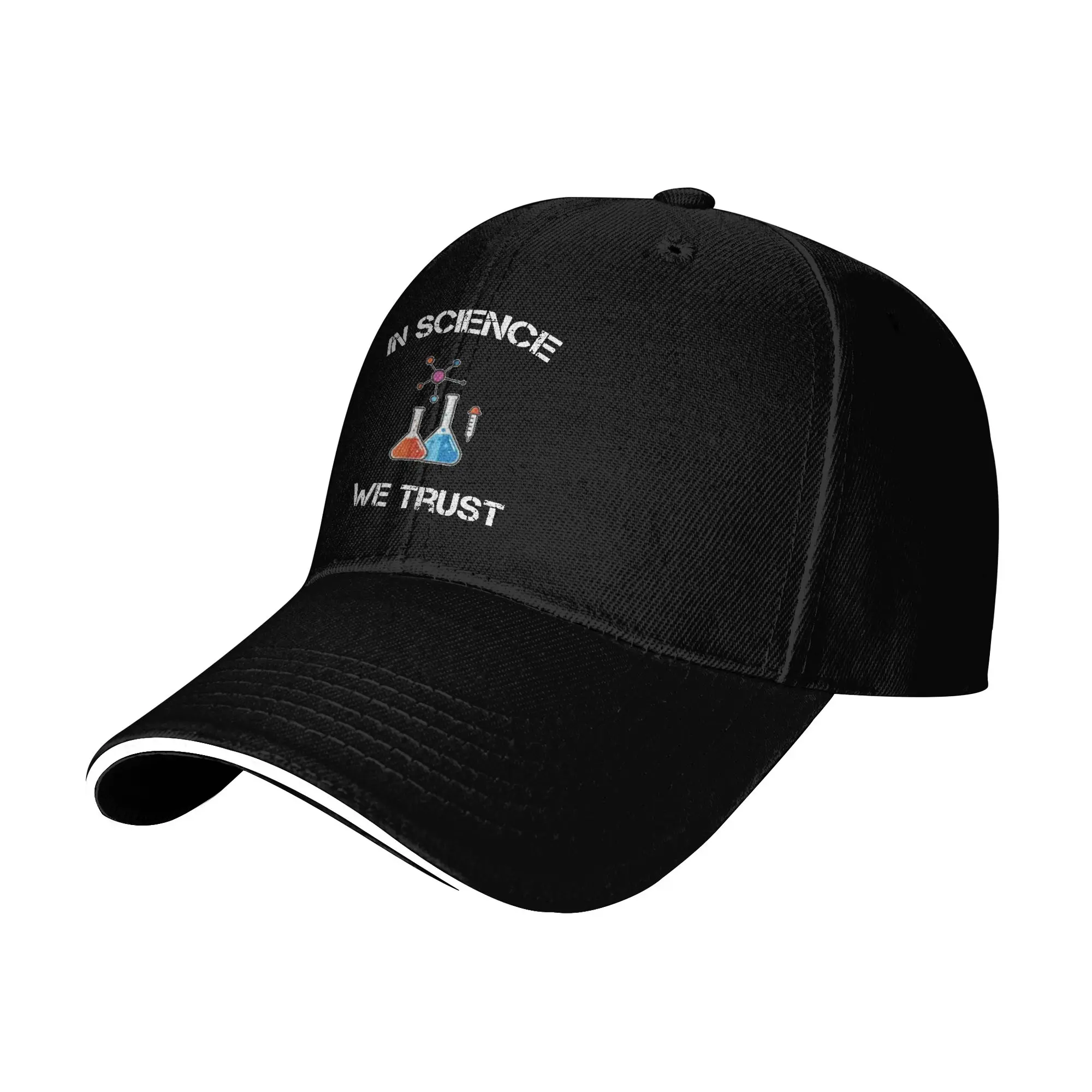 In Science We Trust Science Pun Casual Baseball Cap Summer Trucker Hat Outdoor Gym Snapback Cap Female Male Baseball Caps