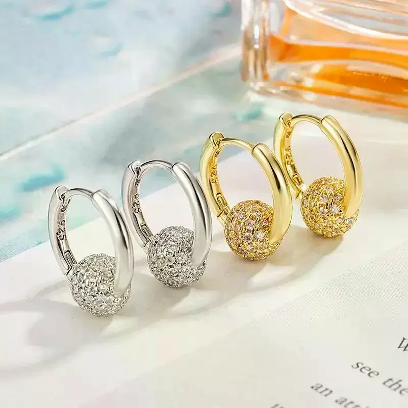 Exquisite Ball Earrings For Women Understated Luxury Niche Design Elegant French Style Versatile Earrings