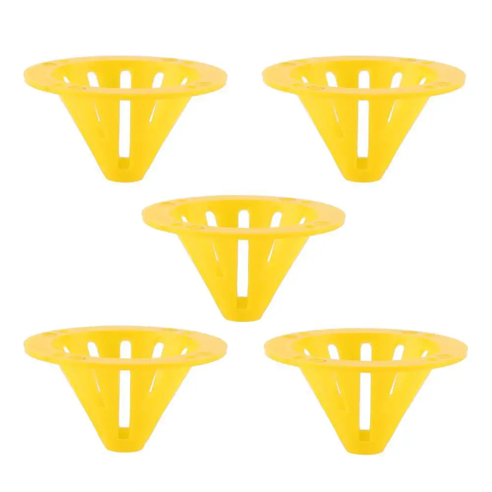 5Pcs Yellow Cone Shape Reusable Wasp Trap Insect Funnel Killer Bee Hornet Catcher Plastic Bottle Wasp Traps Pest Control Tool