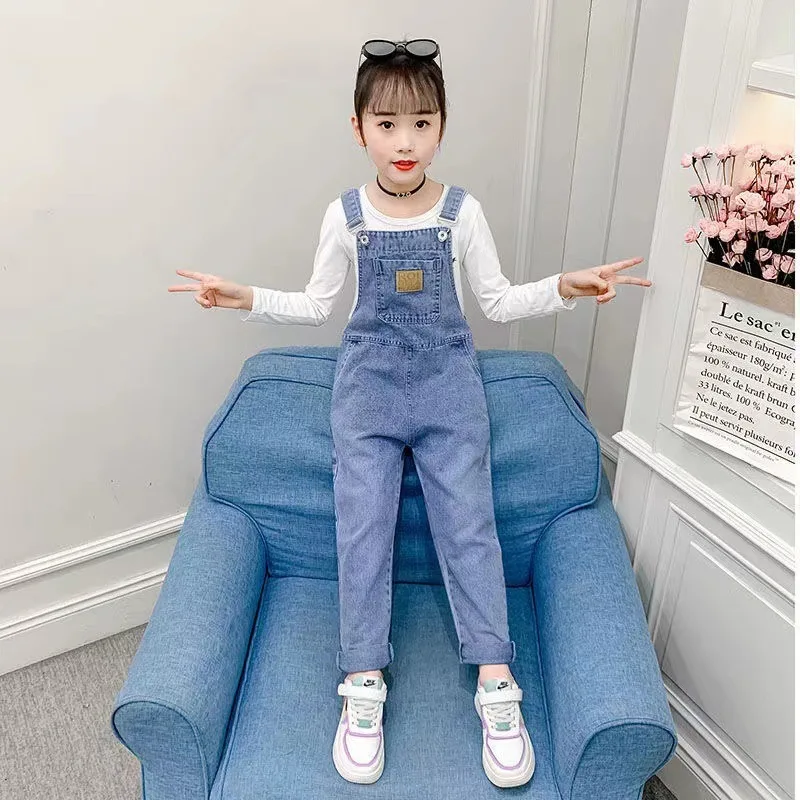 Teen Girls Boys Denim Bib Overalls Children Fashion Kids Suspenders trousers Kids Clothing High quality Kids wear Clothes Gifts
