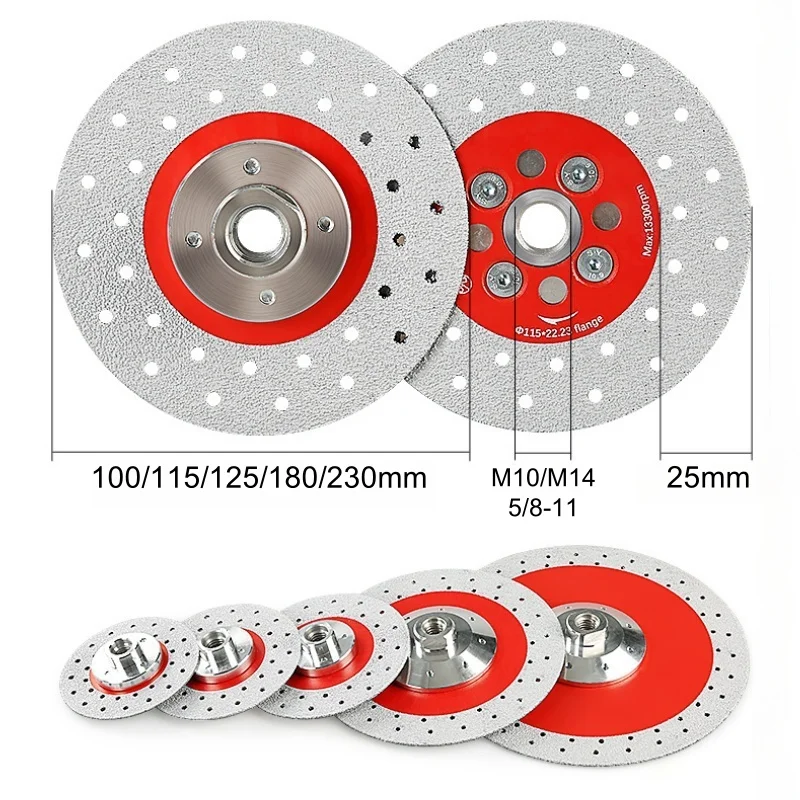 1PC Diamond Cutting Grinding Disc Vacuum Brazed Diamond Cutting Granite Saw Blade For Marble Concrete Ceramic Tile Angle Grinder