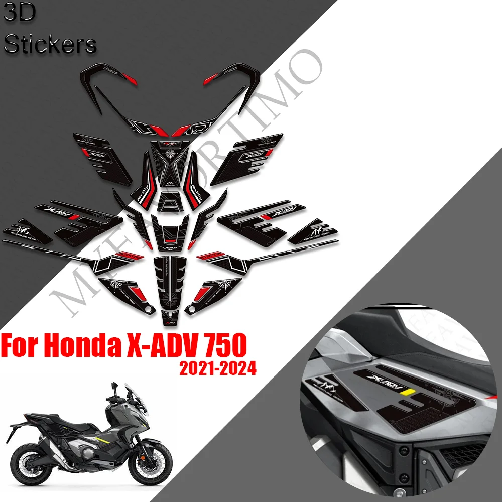 

For Honda X-ADV 750 Protector Tank Pad Wheel Stickers Epoxy resin Decals Body Fender Shell Windshield XADV 750 2021 - 2024