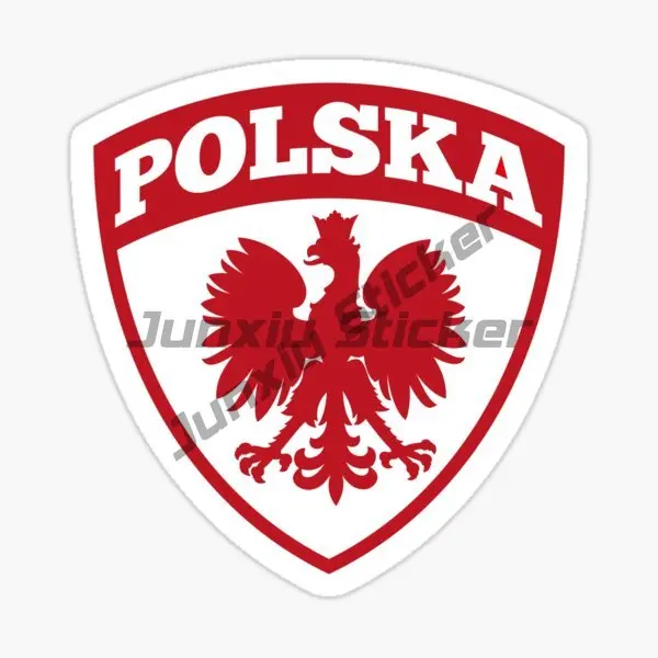 MADE IN POLAND Polish White Eagle Map Personality Sticker Decal Moroccan Self Adhesive Vinyl Flag Car Camper Pickup Decoration