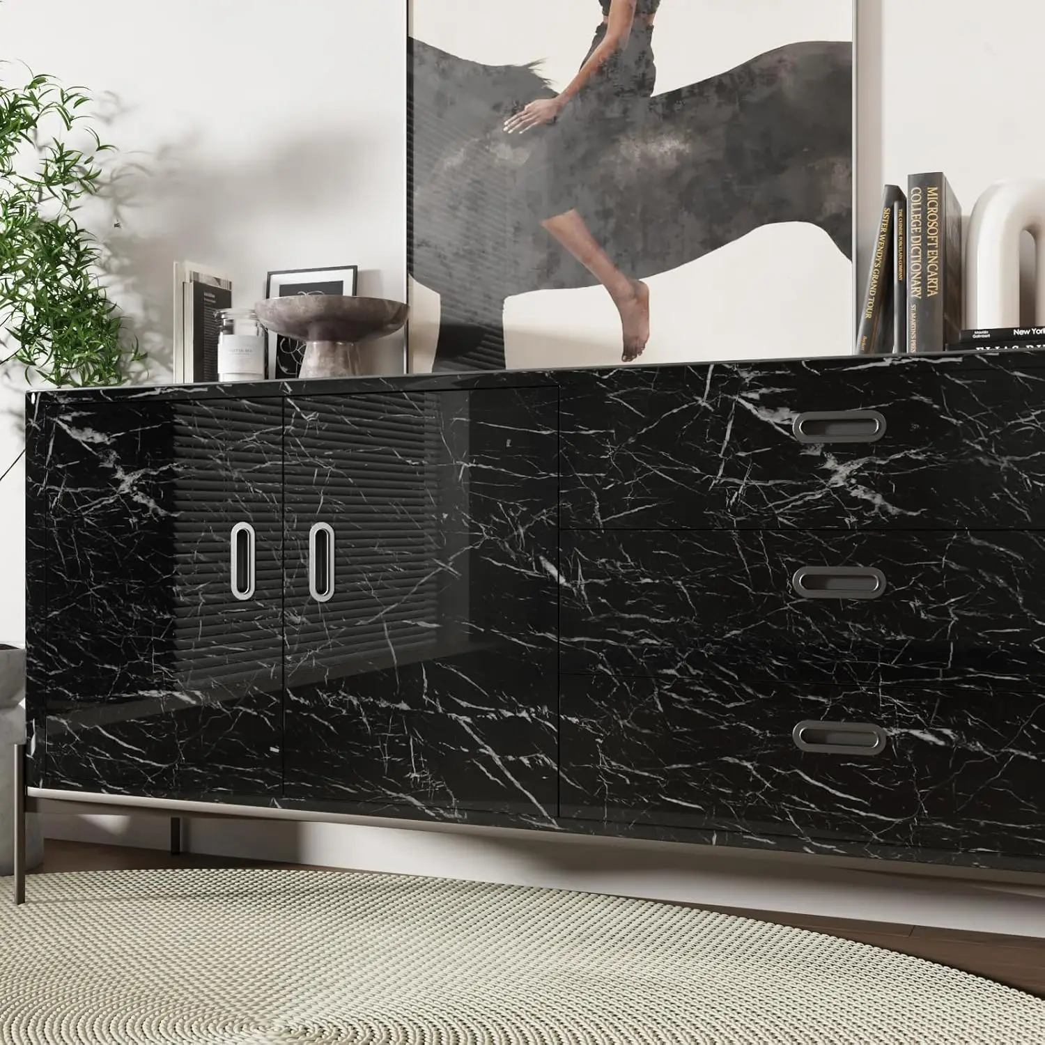 Waterproof Marble Vinyl Wallpaper Self Adhesive Wallpapers Doors Cabinet Desktop Modern Furniture Decorative Wall Paper