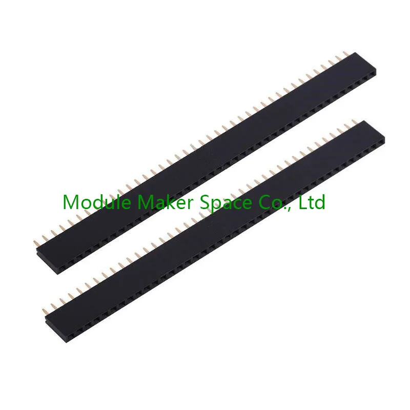 10PCS 2.54mm 40 Pin Stright Female Single Row Pin Header Strip PCB Connector