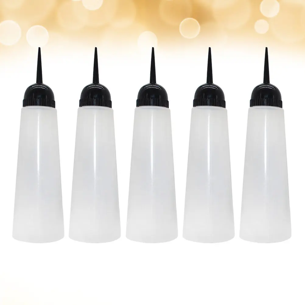 

Набор из 5 флаконов по 260 мл для краски для волос, многоразовые, со скошенным носиком, для салонов, для розлива жидкостей, шампуня, кондиционера