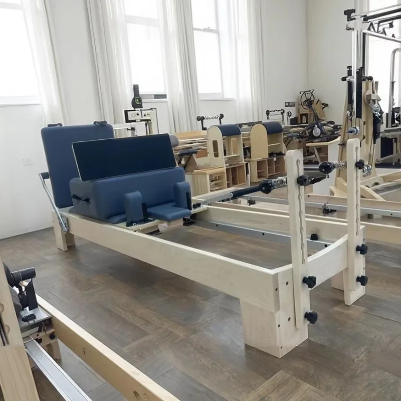 YTYIN High Quality Commercial Maple Pilates Reformer Set Durable Portable Multi-Functional Machine Material Adjustable Packed Bo