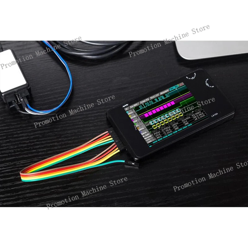 LA104 Mini DSO محلل المنطق الرقمي 2.8 بوصة شاشة 4 قنوات راسم الذبذبات SPI IIC UART قابل للبرمجة 100 ميجا هرتز معدل أخذ العينات القصوى