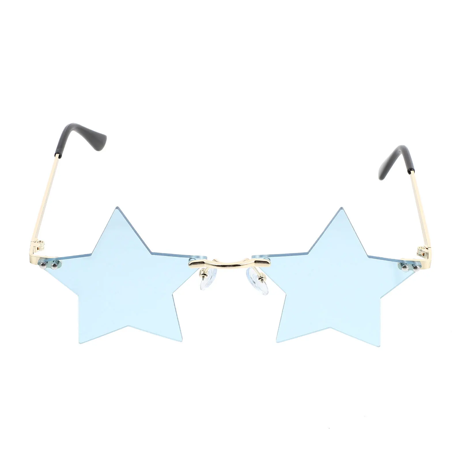 

Star Shaped Sunglasses Durable Rimless Metal Fashion Eyeglasses for Party Shopping Driving Travel Outdoor Activities Unisex