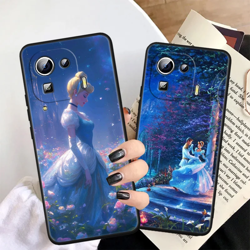 Cinderella Disney Cartoon Cute For Xiaomi Mi 14 13T 13 12T 12 11T 11i 11 10T 10 Pro Lite Ultra 5G Black Back Phone Case