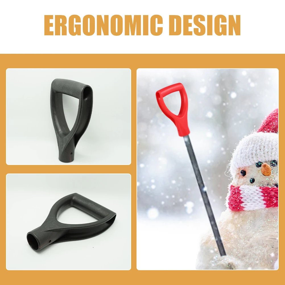 4 قطعة مقبض مجرفة على شكل حرف D مادة بلاستيكية تصميم مريح أدوات حديقة طويلة الأمد مقبض مجرفة مقابض قبضة