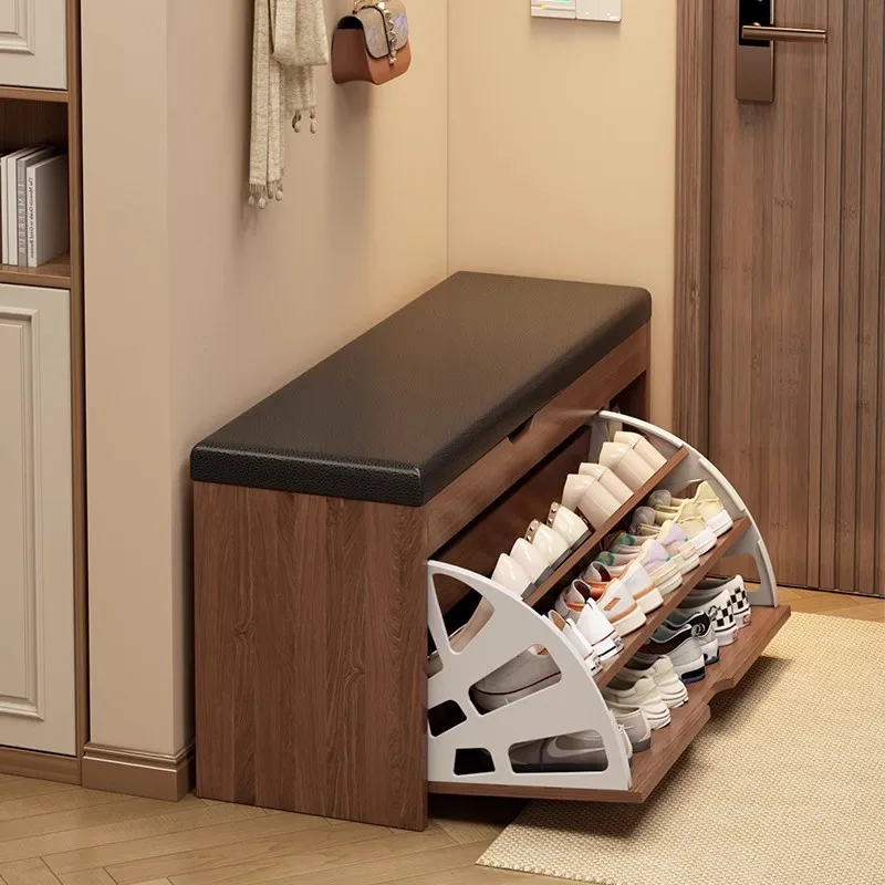 Shoe rack entry door Multi-layer household door Simple shoe cabinet Dust-proof storage Door rack