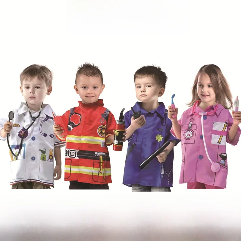 Children's loween Costume Stage Performance Outfit Little Doctor Firefighter Nurse Engineer Lawyer Six-One Costume